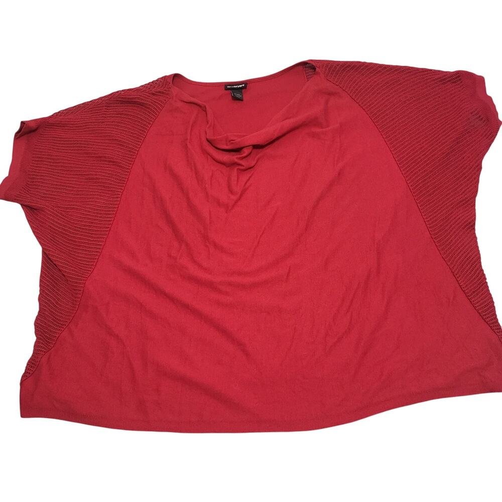 USED Lane Bryant Plus Size Blouse 22/24 Sweater Knit Short Sleave Top
